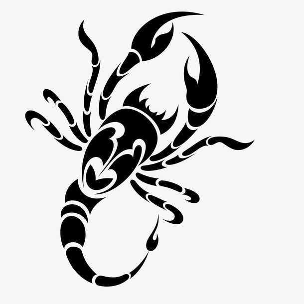 卡通手绘黑色蝎子免抠