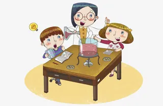 实验课插画免抠