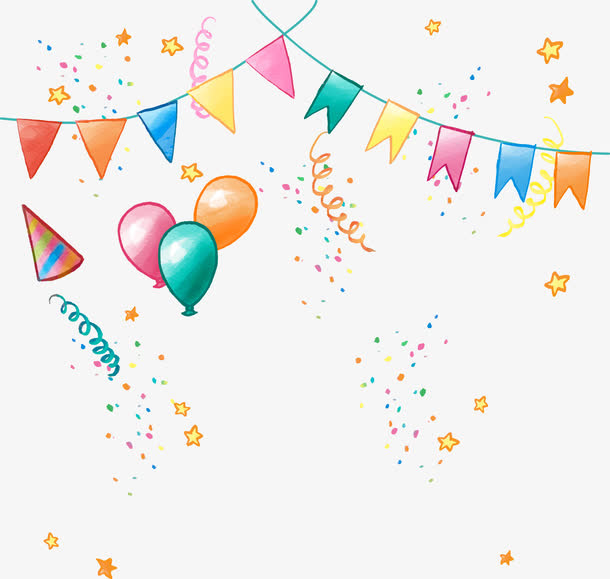生日元素矢量图免抠