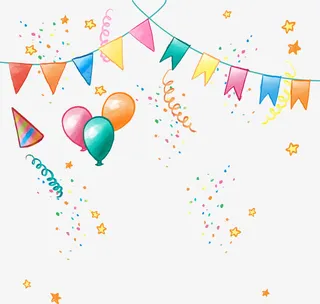 生日元素矢量图免抠