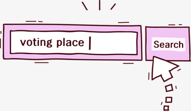 卡通搜索框免抠