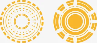 中国风祥云圆环渐变免抠