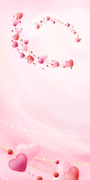 现代清新爱心美妆节电商海报背景高清