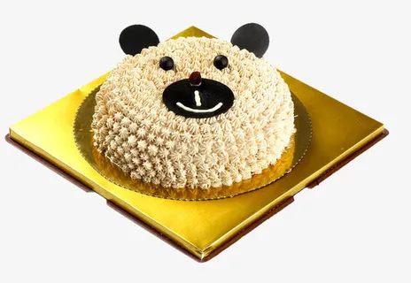 卡通小熊生日蛋糕免抠