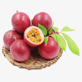 香甜百香果微距摄影免抠