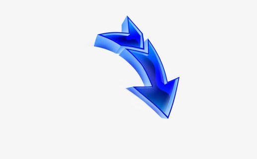 蓝色渐变箭头免抠