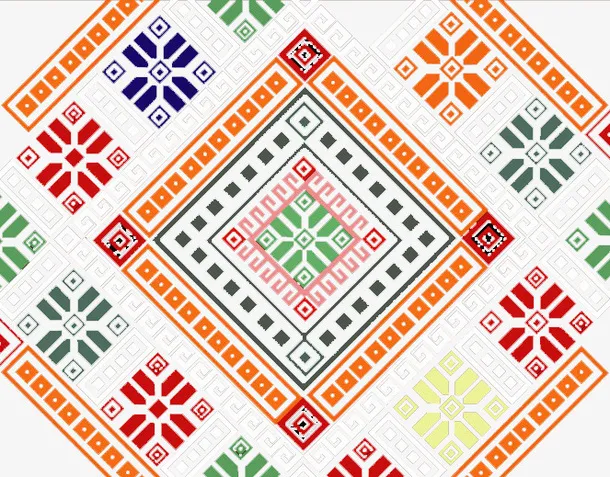 瑶族民族图案花边免抠