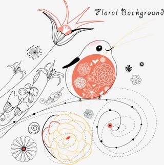 卡通明信片矢量素材图免抠