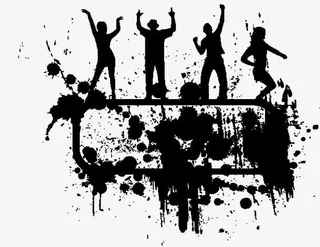 时尚线条几何图形渐变杂志画册海免抠