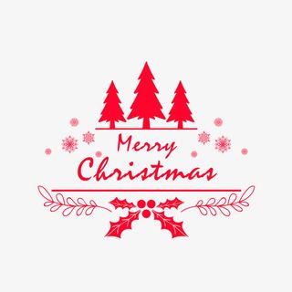 圣诞节快乐英文艺术字免抠