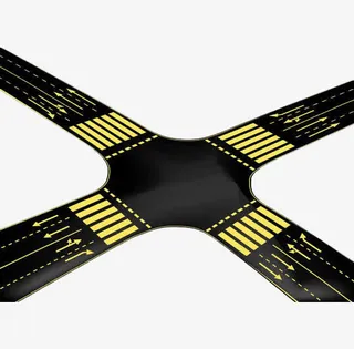 宽阔的十字路免抠