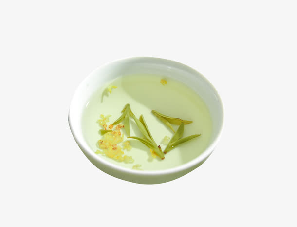 龙井桂花混合茶素材免抠