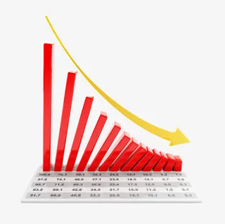 指标下滑素材免抠