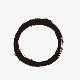 圆形水墨相框免抠