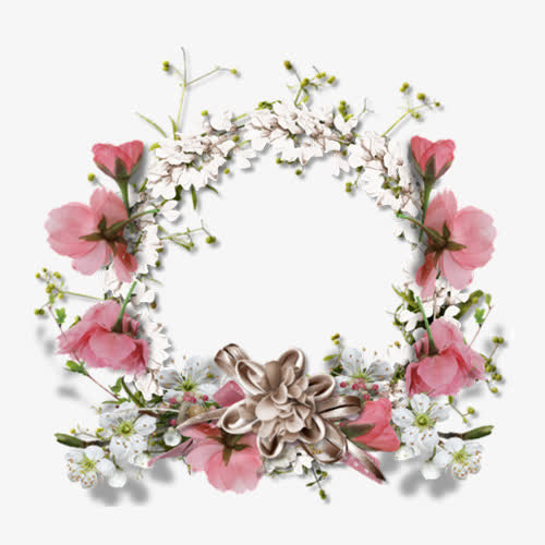 复古欧式花朵边框免抠