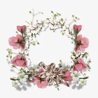 复古欧式花朵边框免抠