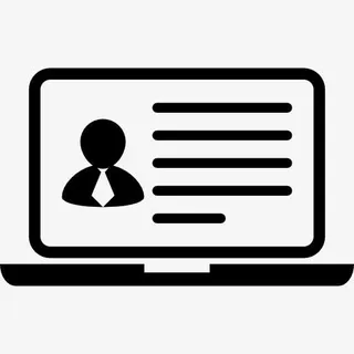 个人数据可视化在笔记本电脑显示器图标免抠