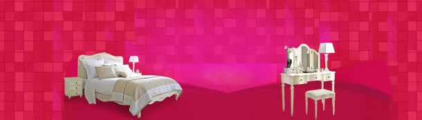 简约炫彩家居背景banner图