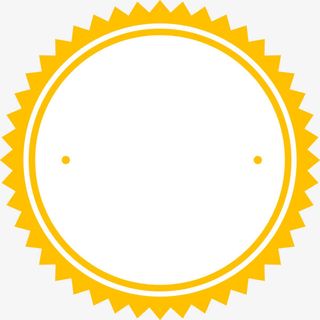 黄色简约锯齿边框纹理免抠