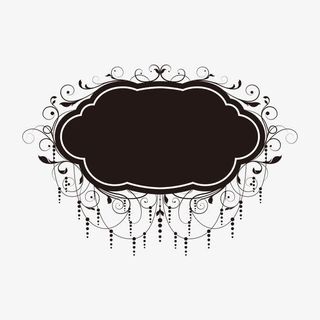 黑色欧式边框免抠