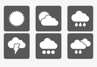 简约可爱天气预报图标免抠