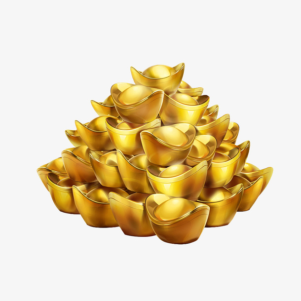 一堆金子免抠