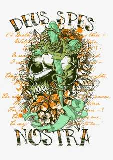 骷髅头印花免抠 骷髅头印花免抠