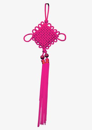 玫红色中国结底纹免抠