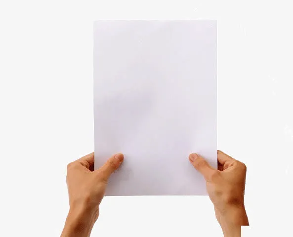 手拿白纸免抠