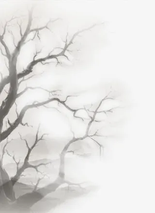 墨树，水墨树枝免抠