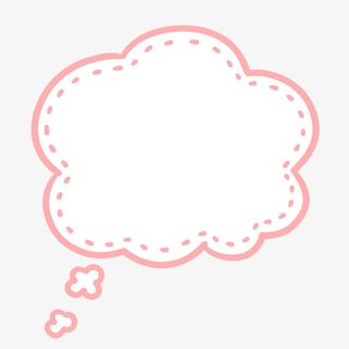 红色可爱对话框免抠手绘/卡通卡通元素