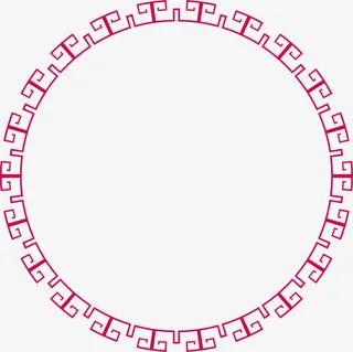 紫色古典圆形框架免抠