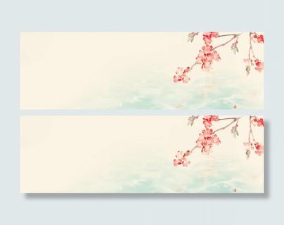 唯美淡雅中国风壁纸免抠