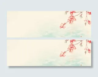 唯美淡雅中国风壁纸免抠