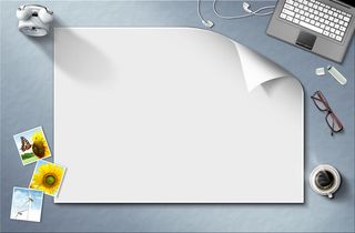 清新简约办公文具海报背景素材高清