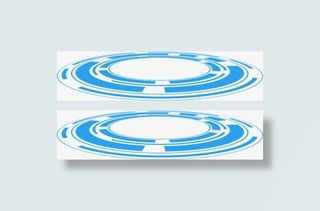 手绘蓝色科技海报免抠