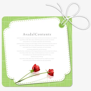 卡通精美唯美标签装饰免抠