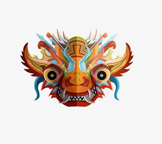 二月二龙抬头卡通装饰中国龙海报免抠