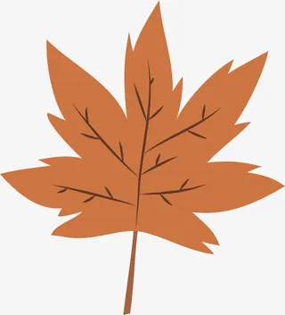 枫叶标题框免抠