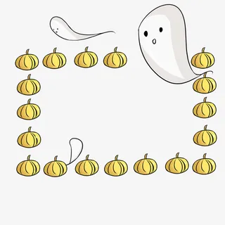 万圣节边框免抠