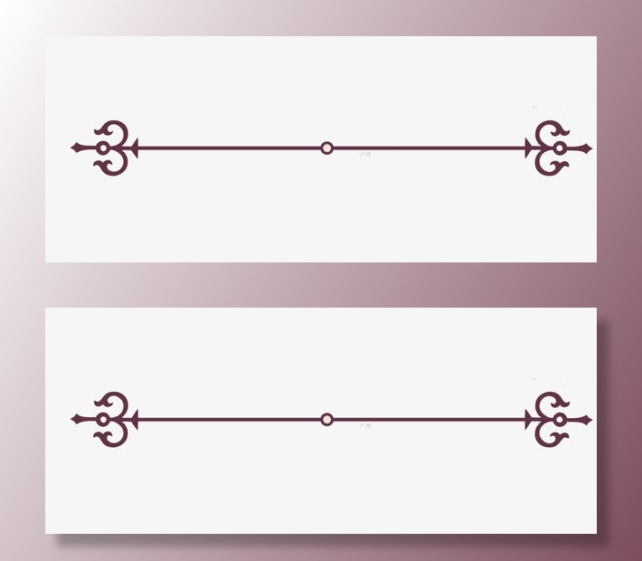 复古花纹花边分割线免抠