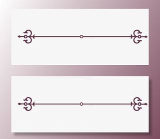 复古花纹花边分割线免抠