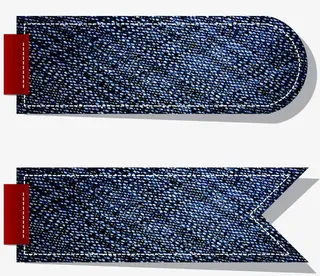 牛仔布料标签设计免抠