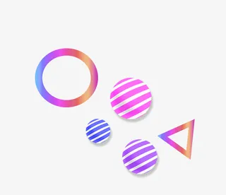 618狂欢节渐变流体炫彩装饰免抠