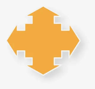 橘色东南西北箭头免抠