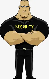 卡通强壮保镖免抠