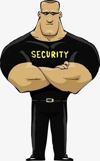 卡通强壮保镖免抠