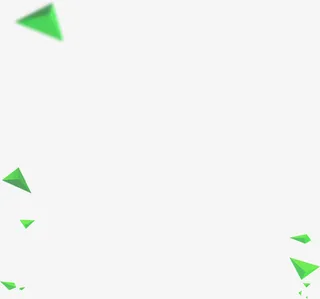 绿色简约碎片漂浮素材免抠