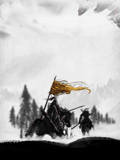 中国水墨风英雄留步企业创意招聘高清