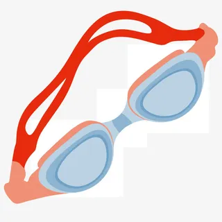 矢量游泳眼镜免抠